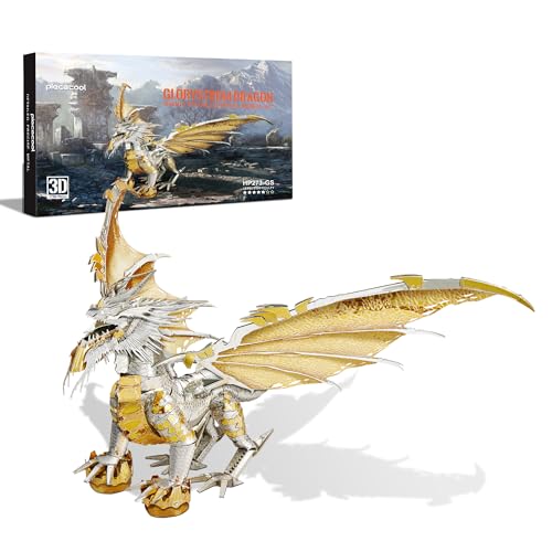 Piececool 3D Puzzle Metall Modellbau Heiliger Drache des Lichts, 3D Metall Puzzle für 340 Edelstahl, Ganzes Metall, 1:1 Wiederherstellen, Geburtstagsgeschenk, Modellbausatz Erwachsene, 155 Teile Piececool 3D Puzzle Metall Modellbau Heiliger Drache des Lichts, 3D Metall Puzzle für 340 Edelstahl, Ganzes Metall, 1:1 Wiederherstellen, Geburtstagsgeschenk, Modellbausatz Erwachsene, 155 Teile von piececool