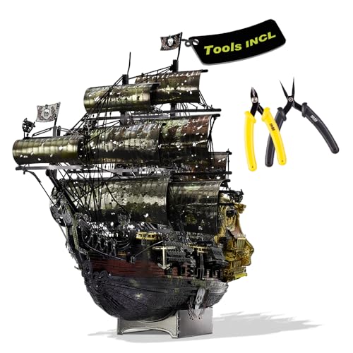 Piececool 3D Puzzle Metall Piratenschiff Queen Anne's Revenge, 3D Metall Puzzle Segelboot Schiffsset, Modell Schiffs für 340 Edelstahl, Modellbausatz Erwachsene, 439 Teile (Enthält Montagewerkzeuge) Piececool 3D Puzzle Metall Piratenschiff Queen Anne's Revenge, 3D Metall Puzzle Segelboot Schiffsset, Modell Schiffs für 340 Edelstahl, Modellbausatz Erwachsene, 439 Teile (Enthält Montagewerkzeuge) von piececool