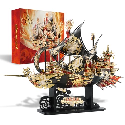 Piececool 3D Puzzle Metall Piratenschiff Wind und Wellen, 3D Metall Puzzle Segelboot Schiffsset, Modell Schiffs für 340 Edelstahl, Extra Groß, Geburtstagsgeschenk, Modellbausatz Erwachsene, 709 Teile Piececool 3D Puzzle Metall Piratenschiff Wind und Wellen, 3D Metall Puzzle Segelboot Schiffsset, Modell Schiffs für 340 Edelstahl, Extra Groß, Geburtstagsgeschenk, Modellbausatz Erwachsene, 709 Teile von piececool
