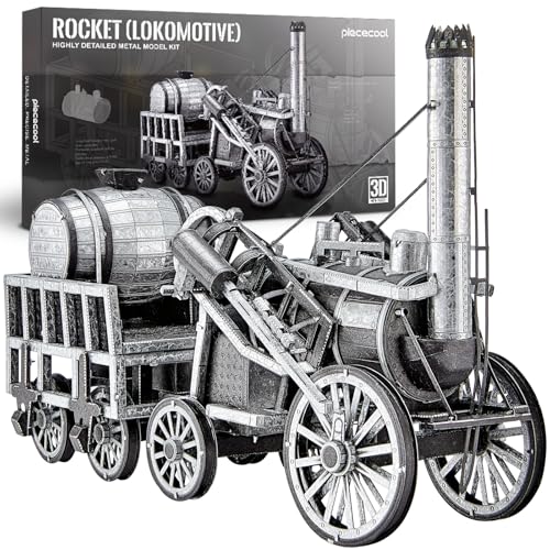 Piececool 3D Puzzle Metall Raketendampflokomotive, Klassischer Transport Handwerk Modellbausätze Edelstahl, 3D Puzzles Modellbausatz Erwachsene, Geschenk, Geburtstagsgeschenk, Dekoration, 175 Teile Piececool 3D Puzzle Metall Raketendampflokomotive, Klassischer Transport Handwerk Modellbausätze Edelstahl, 3D Puzzles Modellbausatz Erwachsene, Geschenk, Geburtstagsgeschenk, Dekoration, 175 Teile von piececool