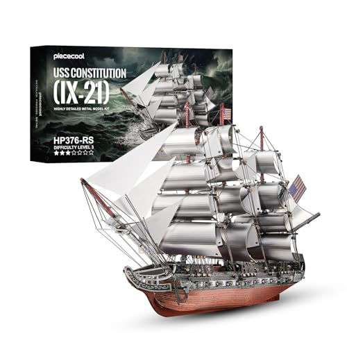 Piececool 3D Puzzle Metall USS Constitution IX-21, 3D Metall Puzzle Fregatte, Modell Schlachtschiff für 340 Edelstahl, Geburtstagsgeschenk, Modellbausatz Erwachsene Piececool 3D Puzzle Metall USS Constitution IX-21, 3D Metall Puzzle Fregatte, Modell Schlachtschiff für 340 Edelstahl, Geburtstagsgeschenk, Modellbausatz Erwachsene von piececool