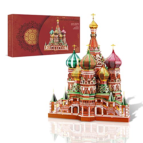 Piececool 3D Puzzle Metall Architecture Saint Basil's Cathedral, 3D Metal Puzzle für 340 Edelstahl, Ganzes Metall, 1:1 Wiederherstellen, Geburtstagsgeschenk, Modellbausatz Erwachsene, 711 Teile Piececool 3D Puzzle Metall Architecture Saint Basil's Cathedral, 3D Metal Puzzle für 340 Edelstahl, Ganzes Metall, 1:1 Wiederherstellen, Geburtstagsgeschenk, Modellbausatz Erwachsene, 711 Teile von piececool