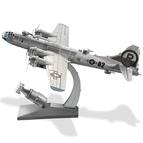 Piececool 3D Puzzle Metall Flugzeug Modell B-29 Bomber Superfestung, 3D Metall Puzzle für 340 Edelstahl, Ganzes Metall, 1:1 Wiederherstellen, Geburtstagsgeschenk, Modellbausatz Erwachsene, 150 Teile von piececool