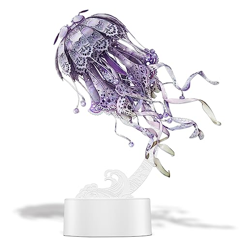 Piececool 3D Puzzle Metall Quallen, 3D Metall Puzzle Meeresbiologisches Modell für 340 Edelstahl, Ganzes Metall, Geburtstagsgeschenk, Modellbausatz Erwachsene, 61 Teile (Lila) Piececool 3D Puzzle Metall Quallen, 3D Metall Puzzle Meeresbiologisches Modell für 340 Edelstahl, Ganzes Metall, Geburtstagsgeschenk, Modellbausatz Erwachsene, 61 Teile (Lila) von piececool