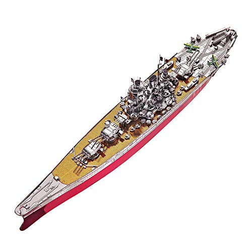 piececool 3D DIY Laser Cut Schiffsmodell Metallmodell-Puzzles für Erwachsene- Battleship YAMATO-245pcs von piececool