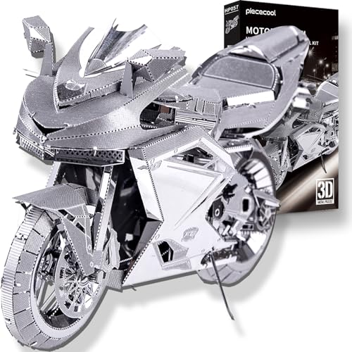 Piececool 3D Puzzle Metall Motorradmodell Motorrad, 3D Metall Puzzle für 340 Edelstahl, Ganzes Metal, 1:1 Wiederherstellen Sammlung, Geburtstagsgeschenk, Modellbausatz Erwachsene, 72 Teile Piececool 3D Puzzle Metall Motorradmodell Motorrad, 3D Metall Puzzle für 340 Edelstahl, Ganzes Metal, 1:1 Wiederherstellen Sammlung, Geburtstagsgeschenk, Modellbausatz Erwachsene, 72 Teile von piececool