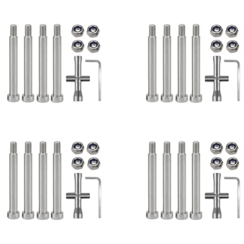 pintoc 16 Stücke Vorderer Querlenker Stahl Gewindescharnierstift für 1/5 8S RC Auto Upgrade Teile Zubehör von pintoc