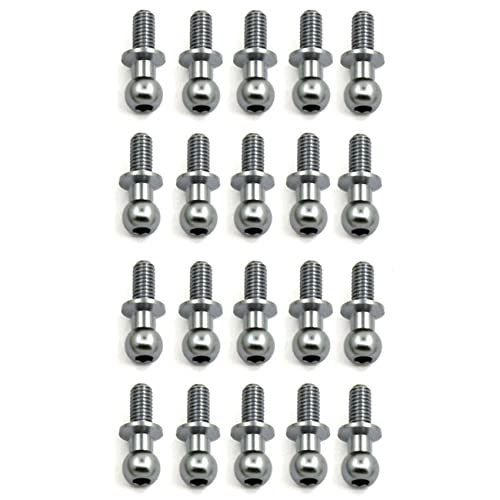 pintoc 20 Stücke M3 Metall Sechskant Kopf Schrauben für TT01 TT02 Sakura D5 Silber von pintoc