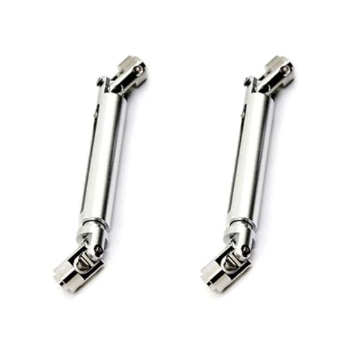 pintoc 2X Aluminium Mittel Antrieb Wellen Angetriebener Dogbone für 1/10 SCX10 D90 94180 RGT18000 RC Crawler Auto Silber von pintoc