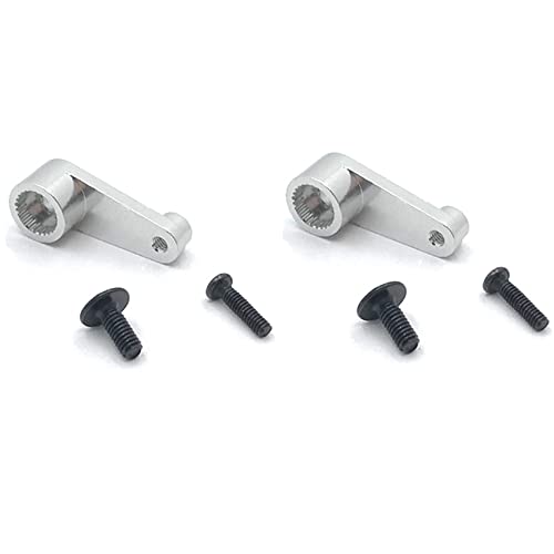 pintoc 2X Metall 144001-1263 25T Servoarm Horn Upgrade-Teile für 144001 1/14 RC Car Upgrade Ersatzteile, Silber von pintoc