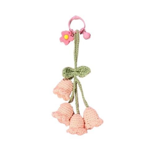 pipisweet Handgefertigter Blumen-Strick-Schlüsselanhänger für Damen, gehäkelte Wolle, Blume, Blatt, Taschenanhänger, Auto-Schlüsselanhänger, frische Handtaschen-Charms, L, One size pipisweet Handgefertigter Blumen-Strick-Schlüsselanhänger für Damen, gehäkelte Wolle, Blume, Blatt, Taschenanhänger, Auto-Schlüsselanhänger, frische Handtaschen-Charms, L, One size von pipisweet