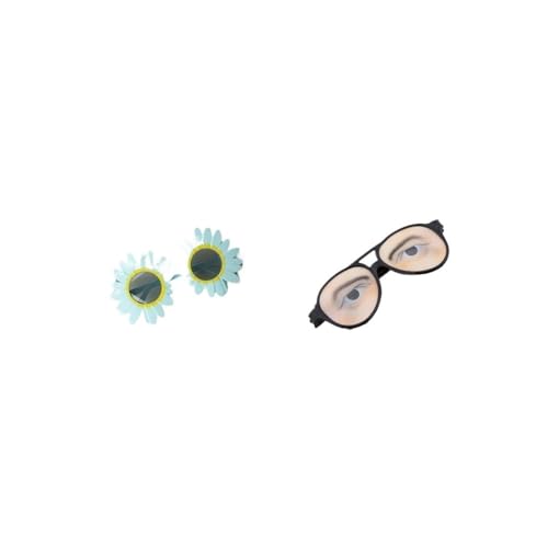 pipisweet Lustige Brille, Sonnenbrille, Regenbogen-Gläser, Outdoor-Sportbrille, Partyzubehör, lustige Brille, Zubehör (2 Stück 01) von pipisweet