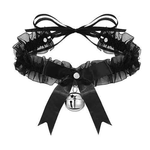 pipisweet Schöne Maskerade Halloween Katzenohren Kopfbedeckung Cosplay Katzenohren Anime Party Kostüm Glocke Kopfbedeckung Stirnband Haarschmuck (Schwarz B) von pipisweet