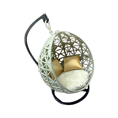 1/30 Mini Hängesessel Puppenhaus Garten Schaukel Korb Hängestuhl mit Sitzkissen Desktop Dekoration Maßstab 30 1/30 Mini Hängesessel Puppenhaus Garten Schaukel Korb Hängestuhl mit Sitzkissen Desktop Dekoration Maßstab 30 von pistro