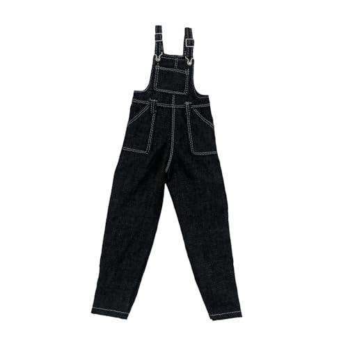 1/6 Maßstab weibliche Figur Denim Overalls Actionfigur Kleidung Zubehör für 30,5 cm Puppen - Schwarz 1/6 Maßstab weibliche Figur Denim Overalls Actionfigur Kleidung Zubehör für 30,5 cm Puppen - Schwarz von pistro