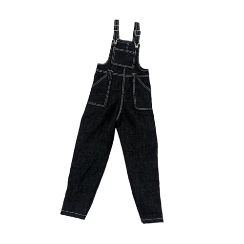 1/6 Maßstab weibliche Figur Denim Overalls Hosen Kostüm Zubehör für 30,5 cm Actionfiguren Puppenkleidung - Schwarz 1/6 Maßstab weibliche Figur Denim Overalls Hosen Kostüm Zubehör für 30,5 cm Actionfiguren Puppenkleidung - Schwarz von pistro