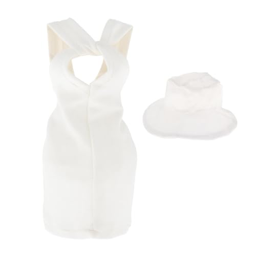 1/6 Scale Figure Clothes Set White Suit and Hat for 30.5 cm Doll Female Costume Action Figures Photo Prop von pistro