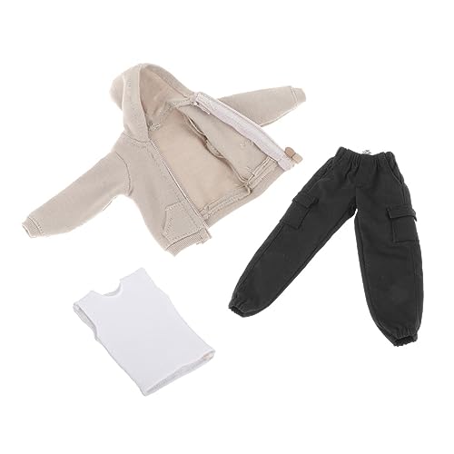 1:12 Maßstab männliche Actionfigur Bekleidungsset Mode Hoodie Arbeit Cargo Hose ärmellose Tank Unterhemden für 15,2 cm Sammelpuppen - Schwarz 1:12 Maßstab männliche Actionfigur Bekleidungsset Mode Hoodie Arbeit Cargo Hose ärmellose Tank Unterhemden für 15,2 cm Sammelpuppen - Schwarz von pistro