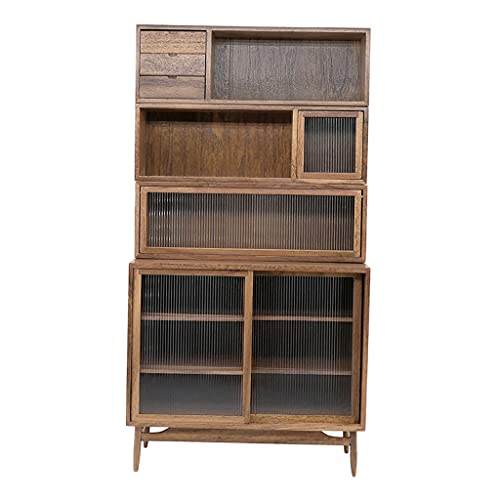1:6 Scale Combo Schränke Set Bücherregale Schrank Puppenhaus Dekoration Holz Miniaturmöbel für Puppenhaus Wohnzimmer von pistro