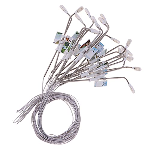 10 Stück Modelleisenbahn Straßenlaternen LED Beleuchtung Warmweiß 12V Laternenpfahl für HO TT N Maßstab 1:100 bis 1:150 Landschaftsmodell- Weiß 1: 100 von pistro