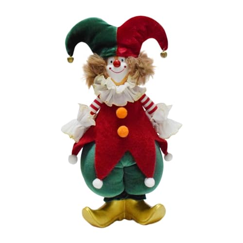 2 Mini Halloween Clown Kostüm Porzellanpuppe Dekofiguren im bunten Kostüm für Geburtstagsgeschenk und Partydekoration- Stehender Clown 2 Mini Halloween Clown Kostüm Porzellanpuppe Dekofiguren im bunten Kostüm für Geburtstagsgeschenk und Partydekoration- Stehender Clown von pistro