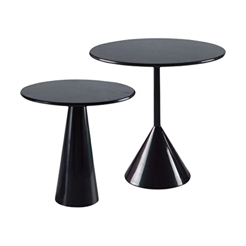 2 x runde Puppenhaus-Tische Esstisch Modell Beistelltisch 1/6 Maßstab Puppe Wohnzimmer DIY Szene Zubehör Ornament Handwerk Geschenk - Schwarz von pistro