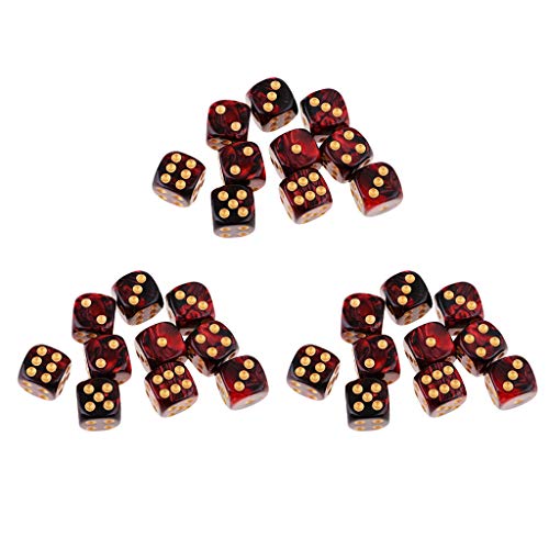 30-teiliges Sechsseitiges Acryl-Würfelset D6 für Tischspiele und Rollenspiele Hobby 30-teiliges Sechsseitiges Acryl-Würfelset D6 für Tischspiele und Rollenspiele Hobby von pistro