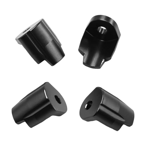 4 Stoßdämpferkappenschutz, Aluminiumlegierung, Ersatzteile für 1/14 1/18 RC Auto, Anti-Kollisions-Zubehör, Schwarz von pistro