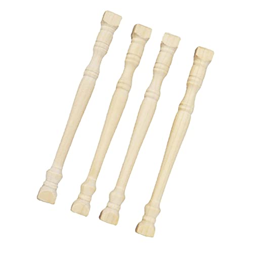 4 Stück 1:12 Puppenhaus Holz Balusters Traditionelle Spindelpfosten für DIY Miniatur Möbel und Geländer 4 Stück 1:12 Puppenhaus Holz Balusters Traditionelle Spindelpfosten für DIY Miniatur Möbel und Geländer von pistro