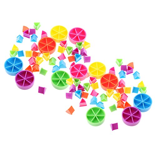 84 Stück Spielsteine Tortenkeile für Mathematik Brüche Lernen, Pädagogische Mathematik Manipulatives Fraktionsset für Klassenzimmer und Zuhause von pistro