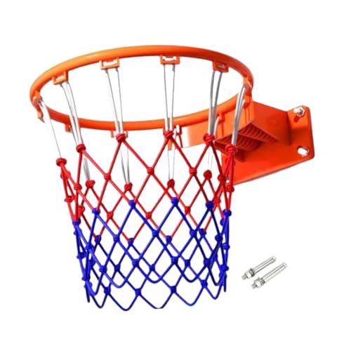 Basketballkorb-Rahmen zur Wandmontage, mit Netz und Beschlägen für drinnen und draußen, Stahlkonstruktion, Kinder, Durchmesser 35 cm Basketballkorb-Rahmen zur Wandmontage, mit Netz und Beschlägen für drinnen und draußen, Stahlkonstruktion, Kinder, Durchmesser 35 cm von pistro