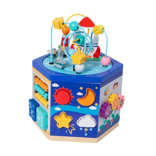 Busy Cube Spielzeug, Farbform, sensorische Entwicklung, Feinmotorik, sensorisches Busy Board für Geschenke, 18–36 Monate von pistro