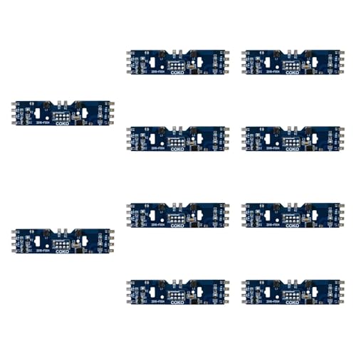 HO Scale Train Circuit Board Upgrade Kit 8 Pin DCC Base Board for Electric Locomotives Model Train Parts Accessories 2.83x0.71 Inch- 10 Pieces von pistro