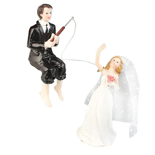 Hochzeitskuchenaufsatz Braut und Bräutigam, Kunstharz, romantische Figur, Dekoration, 5,5 x 5 x 13 cm Hochzeitskuchenaufsatz Braut und Bräutigam, Kunstharz, romantische Figur, Dekoration, 5,5 x 5 x 13 cm von pistro