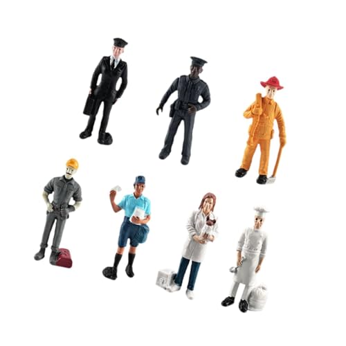 Karriere-Statuen-Figuren-Set, PVC-Simulationsfiguren für Dekoration, Kuchendekoration, Kinderspielzeug, 7 Stück von pistro