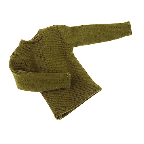 Langärmeliges T-Shirt für männliche Miniaturpuppenfiguren, Maßstab 1:12, 15,2 cm, Actionfiguren-Kleidung, Grün Langärmeliges T-Shirt für männliche Miniaturpuppenfiguren, Maßstab 1:12, 15,2 cm, Actionfiguren-Kleidung, Grün von pistro