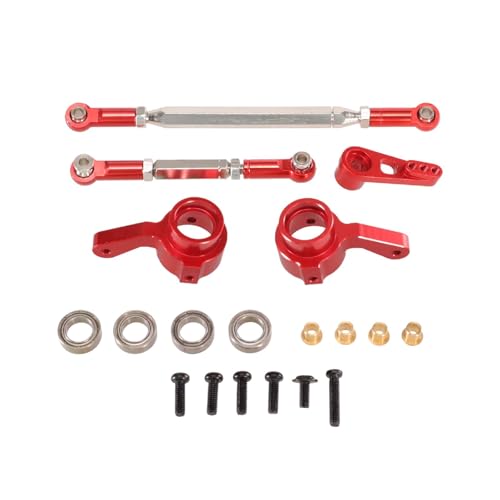 Lenkstangen-Spurglieder, Metall-Lenkbecher, Modifikation, RC-Auto-Lenk-Kits, Upgrade-Teil für D96 MN82, Maßstab 1:12, Hobby-Modell, Rot von pistro