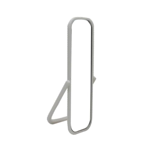 Mini-Bodenspiegel, stabil, vielseitig, realistisch, Puppenhausspiegel, Ganzkörperspiegel, Ankleidespiegel für Miniatur-Szene, Foto-Requisiten, 8,6 cm, Weiß von pistro