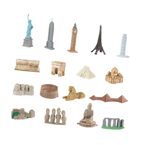 Miniatur-Architekturmodelle, Weltsehenswürdigkeiten, pädagogisches Schreibtisch-Display, Set mit 7 Stück, für Schulprojekte und Heimdekoration, 17-teilig Miniatur-Architekturmodelle, Weltsehenswürdigkeiten, pädagogisches Schreibtisch-Display, Set mit 7 Stück, für Schulprojekte und Heimdekoration, 17-teilig von pistro