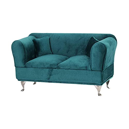 Miniatur-Puppenhaus-Schmuckschatulle im Maßstab 1:6, Aufbewahrungskoffer, Sofa, Möbel, Zubehör, schöne Heimdekoration, Grün Miniatur-Puppenhaus-Schmuckschatulle im Maßstab 1:6, Aufbewahrungskoffer, Sofa, Möbel, Zubehör, schöne Heimdekoration, Grün von pistro