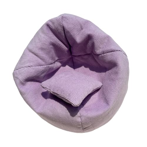 Miniatur-Sofa mit Kissen für 17 cm Puppen, Puppenhaus-Möbelzubehör, Mikro-Landschaftsdekoration, Mini-Modell-Couch für Mädchen, Jungen, Puppenspiel, Violett Miniatur-Sofa mit Kissen für 17 cm Puppen, Puppenhaus-Möbelzubehör, Mikro-Landschaftsdekoration, Mini-Modell-Couch für Mädchen, Jungen, Puppenspiel, Violett von pistro