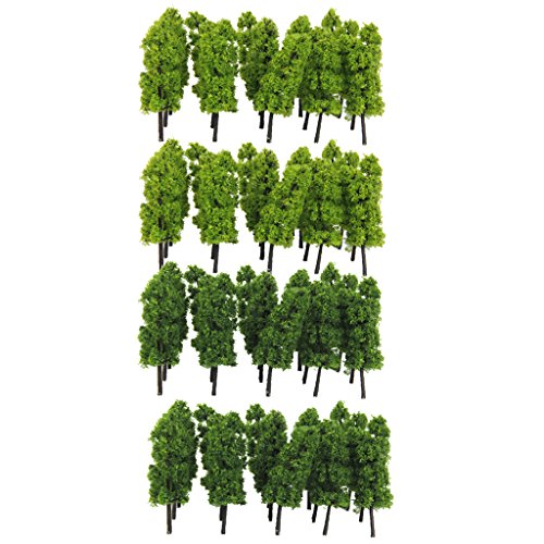 Modellbäume im N-Skala, DIY, Layout, Zug, Landschaftszubehör, 7,6 cm, Maßstab 1/150, Dunkelgrün, Hellgrün, Kunststoff, 40 Stück Modellbäume im N-Skala, DIY, Layout, Zug, Landschaftszubehör, 7,6 cm, Maßstab 1/150, Dunkelgrün, Hellgrün, Kunststoff, 40 Stück von pistro