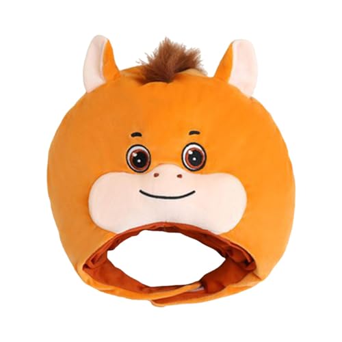Pferdekopf-Hut Ornament Kopfbedeckung für Feier Geburtstag Jahrestag Urlaub Partykostüm Verkleidung 37x35 cm Orange von pistro