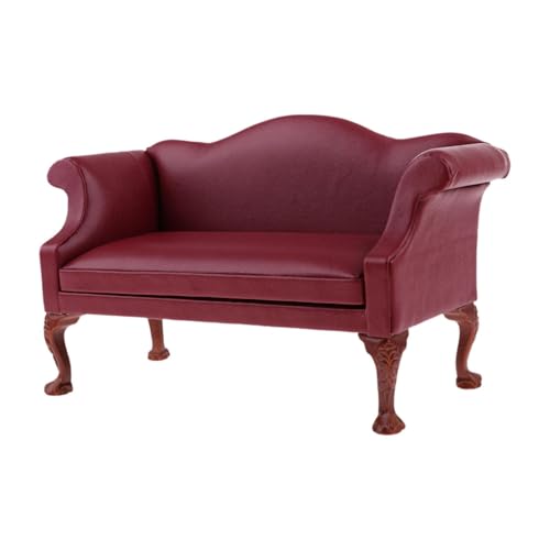 Puppenhausmöbel Mini PU Leder Handwerk Sofa Vintage Dekorative Figur Ornament 22 x 10 x 13 cm Puppenhausmöbel Mini PU Leder Handwerk Sofa Vintage Dekorative Figur Ornament 22 x 10 x 13 cm von pistro