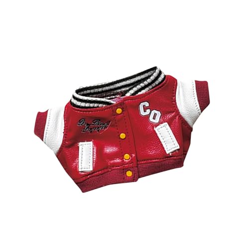 Puppenjacke aus Kunstleder für 17 cm Puppen, Bequeme Puppenkleidung für Foto-Requisiten und DIY-Zubehör von pistro