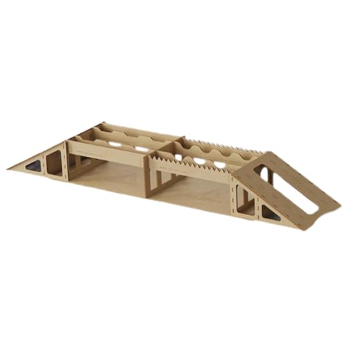 RC Brückenrampe für Fahrzeuganzeige und Hindernis-Training, Maßstab 1/18, 1/24, Autos, Holzsimulation, Straße, Steigung - Stil A von pistro