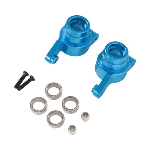 RC Hinterradschale mit Kugellagern, Metall, stabiles Ersatzteil, Ersatz für Wltoys 1/14 Auto 144018 144016, Aluminiumlegierung, CNC-Präzision, Blau von pistro