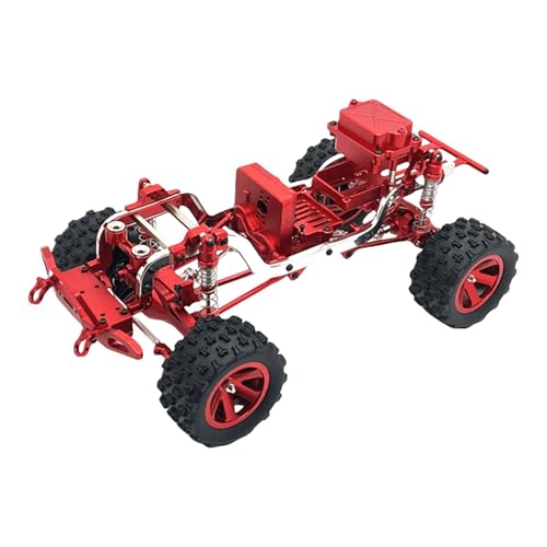 RC Karosserierahmen mit Rädern für H12Y+ 1:12 Maßstab Crawler Auto Upgrade Metall Aufhängung Rahmen - Rot RC Karosserierahmen mit Rädern für H12Y+ 1:12 Maßstab Crawler Auto Upgrade Metall Aufhängung Rahmen - Rot von pistro