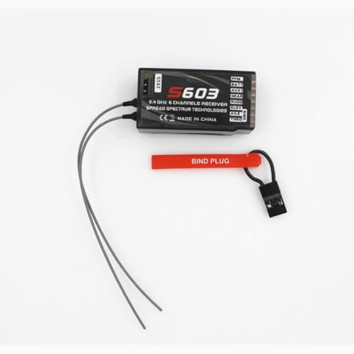 S603 6-K 2,4 GHz Flugzeugempfänger mit PPM-Ausgang für JR/Spektrum DSM-X DSM2 - Ultra Long Range, 3.5-9.6V Receiver (S603 Receiver Host) von pistro