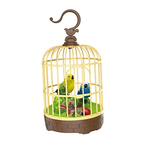 Singender Vogel im Käfig – Chirp aktiviert mit realistischem Sound, Grün und Blau, interaktives elektronisches Spielzeug für Kinder und Haustiere Singender Vogel im Käfig – Chirp aktiviert mit realistischem Sound, Grün und Blau, interaktives elektronisches Spielzeug für Kinder und Haustiere von pistro